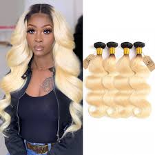 Best hair website to buy best virgin hair type,european human hair extensions including russian virgin hair pieces,best quality double drawn weft,thick bundle easy to dye. 1b 613 Blonde Hair 4pcs Human Virgin Hair Body Wave Hair 100 Unprocessed Hair Wigginshair