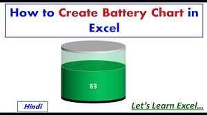 Create Battery Chart In Excel In Hindi By Lets Learn Excel