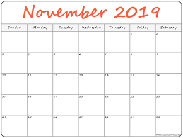 November 2019 Calendar Calendar Printables Printable Calendar Word Printable Calendar Pages