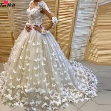Strapless sweetheart neckline simple ball gown wedding dress with buttons down the back. Taohill Ball Gown Wedding Dresses Sweetheart Neck Long Sleeves Lace Bridal Gown Butterfly Handmade Flower With Sweep Train Wedding Dresses Aliexpress