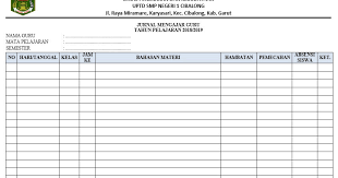 Smp nurul jadid mata pelajaran : Jurnal Mengajar Guru Mata Pelajaran K13 Tp 2018 2019 Belajar Mengajar