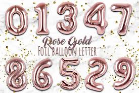 Express order rose gold jumbo numbers foil balloons is a popular option for selecting and ordering balloons. Rose Gold Foil Balloon Numbers Png Hand Drawn 361708 Illustrations Design Bundles
