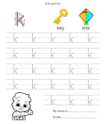 lowercase letter k tracing worksheets trace small letter k worksheet