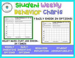 Student Weekly Behavior Chart