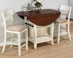 Ikea drop leaf outdoor dining table: Shabby Chic White And Brown Drop Leaf Dining Table Style Decor Crave Small Kitchen Table Sets Kitchen Table Settings Small Round Kitchen Table
