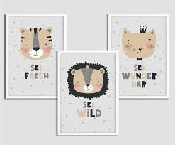 A4 A3 Kinderzimmer Bilder Tiere Mit Spruch Optional Mit Rahmen Bilder Babyzimmer Poster Jungen Madchen Kinderbilder Set In 2020 Nursery Pictures Nursery Poster Nursery