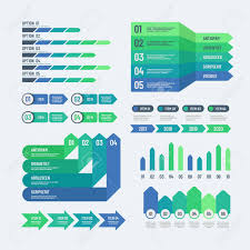 Infographic Elements Modern Graphs Investment Charts Info Diagrams