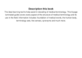 Read Free Download Books Medical Terminology The Basics