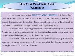 Surat wasiat harus dibuat sesuai dengan baik agar informasinya jelas. Contoh Surat Wasiat Sendiri Contoh Surat