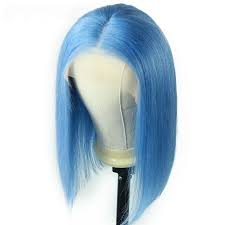 Sleek brazilian straight hair bundles with closure s blue hair weave. Brazilian Hair Glueless Light Blue Color Short Bob Wig New Style Virgin Human Hair Wig 13x4 Lace Front Wig Buy Blue Bob Wig Blue Wig Blue Lace Front Wig Product On Alibaba Com