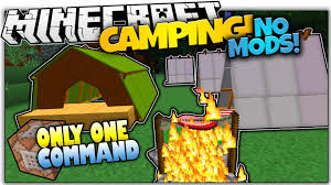 Camping In Vanilla Minecraft Tents Bonfires Only One Command Minecraft Vanilla Mod Minecraft Minecraft Tutorial Minecraft Commands