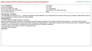 Maybe you would like to learn more about one of these? Subject Application Letters