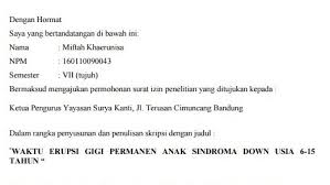 Pada kesempatan kali ini kita masih akan belajar materi mengenai surat, yaitu contoh surat pernyataan. Contoh Permohonan Surat Penelitian Tugas Akhir Universitas