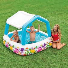 Intex Sun Shade Inflatable Pool 62 X 62 X 48 For Ages 2 Children Swimming Pool Inflatable Pool Kid Pool