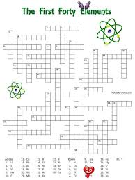Free Printable Elements Crossword Crossword Puzzle With The First Forty Elements The Clues Are The Symbols Easy For Kids Br This Free Pritnable Crossword Wo I 2020