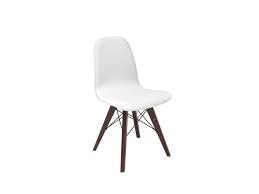 Shop for modern dining bench at bed bath & beyond. Modern White Dining Chair Solid Wooden Dark Brown Legs Eco Leather Seat Classic Retro Style Impact Furniture