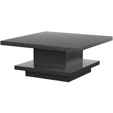 Black, square, coffee tables : Mercury Row Stallard Pedestal Coffee Table With Storage Reviews Wayfair