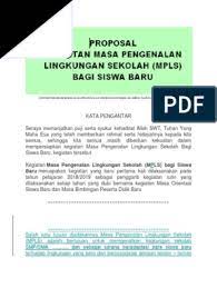 Contoh Program Kerja Masa Pengenalan Lingkungan Sekolah