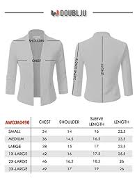 Doublju Classic Collarless Open Front Blazer Jacket For Women