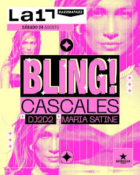 Bling!: Cascales + DJ2D2 en Sala 1, Barcelona 24082024 |  SalaRazzmatazz.com
