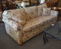 Ethan allen two cushion floral loveseat original price: Ethan Allen Floral Sofa New England Home Furniture Consignment
