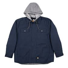 Buy Hooded Shirt Jacket Berne Apparel Online At Best Price
