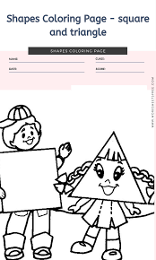 Login to add to favorites. Shapes Coloring Page Square And Triangle Worksheets Free