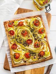 Puff Pastry Vegan Tomato Tart Veggie Tart Greens Recipe Healthy Greens Recipe