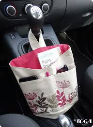 Depart En Vacances Mon Vide Poches De Voiture Tuto Couture Vide Poche Poubelle De Voiture Projets De Couture