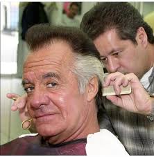 Paulie getting an “essential” haircut 😂😂 Let's go with the satin finish  he he 🍷 #TheSopranos