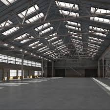 3d Model Warehouse Interior Exterior Scene In 2020 Warehouse Design Warehouses Exterior Gym Design Interior