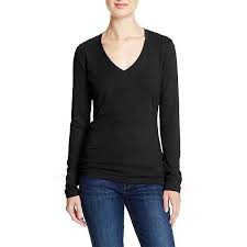 Banana Republic Women Timeless Long Sleeve V Neck Tee 12 Liked On Polyvore Featuring Tops T Shirts Long S Long Sleeve Tops Fashion Banana Republic Women