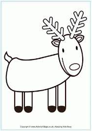 Simple reindeer christmas coloring pages for preschoolers. Reindeer Colouring Pages