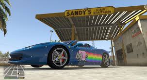 Well not quite, but its cousin does. Ferrari 458 Spyder Deadmau5 Purrari Livery Gta5 Mods Com