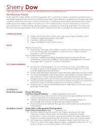 Professional Videographer Templates To Showcase Your Talent Myperfectresume