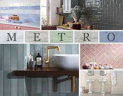 The bathroom is designed for relaxation, and these colors enhance this atmosphere. Metro Brick Tiles Bathroom Ideas With Metro Tiles