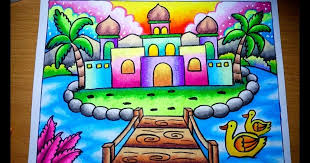 Gambar Pemandangan Yg Mudah Dibuat Sketsa Gambar Pemandangan Dengan Pensil Sketsa Merupakan Gambar Hasil Karya Di 2020 Cara Menggambar Menggambar Bunga Seni Krayon