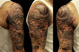 Medium welsh dragon color tattoo design tattoo dimensions: Dragon Arm Sleeve Tattoo Arm Tattoo Sites