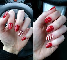 Cukierkowe Swiateczne Paznokcie Paznokcie Manicure Krotkie