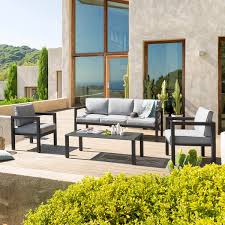 Plus de 498 références mobilier de jardin : Hesperide Salon De Jardin Azua Graphite 5 Places Jardiland