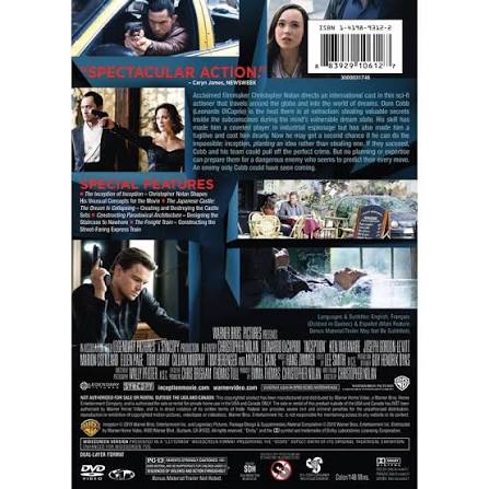 SDS, Inception DVD, Sci-Fi Action Adventure, Christopher Nolan Film -  Walmart.com