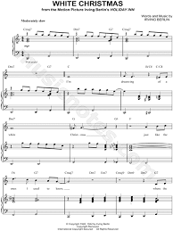 White Christmas From Holiday Inn Sheet Music In C Major Transposable Download Print Sheet Music Christmas Sheet Music Piano Sheet Music Free