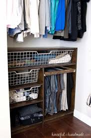 Drill pilot holes through the ends of each 1 x 2 crosspiece. 20 Diy Closet Organizers And How To Build Your Own