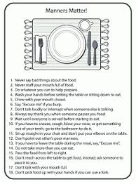 Billy Lai Table Manners Table Manners Etiquette And Manners Dining Etiquette