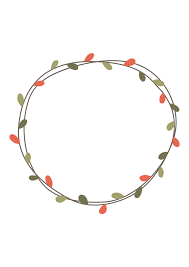 Green invitation card with flower. Circle Flower Wreath Clipart Free Svg File Svgheart Com