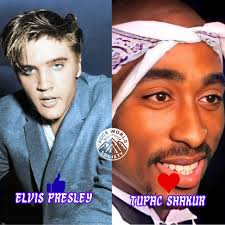 Elvis Presley shook the world with his electrifying voice, bold moves, and  undeniable charisma, giving rock 'n' roll its heartbeat. 🎸🔥 Tupac Shakur  turned life's struggles into powerful lyrics, using his words