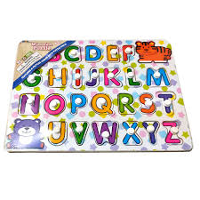 4.4 out of 5 stars. Wooden Peg Puzzle Alphabet Noodle Kidz