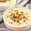 Loaded baked potato soup honey and birch shredded cheddar cheese, 2 percent milk, pepper, flour, sour cream and 6 more loaded baked potato soup back for seconds milk, knudsen sour cream, green onion, chicken broth, potatoes and 2 more loaded baked potato soup ingredients 4 cups of chicken broth 1 bag of frozen cubed hash browns (32 oz) 1 can of. 1