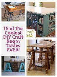 This awesome piece, made out of an ikea kallax hack, is the one that you should not miss out for. 15 Of The Coolest Diy Craft Room Tables Ever Little Red Window