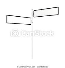Blank Road Sign In Different Directions Canstock